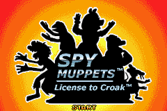 Spy Muppets License to Croak title screen for GameBoy Advance